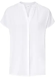 Kurzarmbluse mit verdeckter Knopfleiste, bonprix