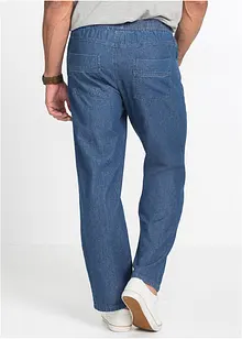Pantalon taille extensible classique en coton léger, droit, bonprix