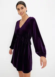 Robe courte en velours doux, bonprix