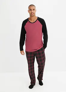 Pyjama mit Flanell Hose, bonprix