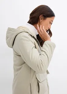 warm wattierter Winterparka mit Teddyfutter in Kapuze, bonprix