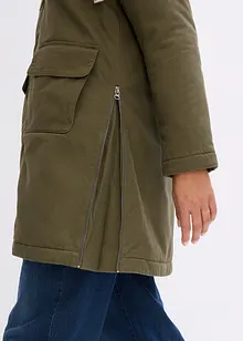 warm wattierter Winterparka mit Teddyfutter in Kapuze, bonprix