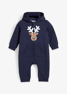 Baby Sweat Overall mit Weihnachtsmotiv aus Bio Baumwolle, bonprix