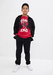 Jungen Langarmshirt mit Weihnachtsmotiv aus Bio Baumwolle, bonprix