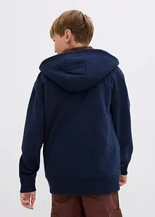 Sweat zippé pour garçon, avec capuche à doublure peluche, bonprix