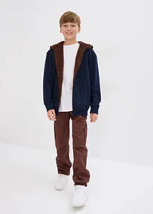 Jungen Kapuzen-Sweatjacke mit Teddyfutter, bonprix