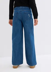 Mädchen Jeans mit Stickerei, Wide Leg, bonprix