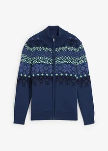 Jungen Norweger Strickjacke mit Stehkragen, bonprix