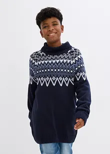 Jungen Norweger-Pullover mit Rollkragen, bonprix