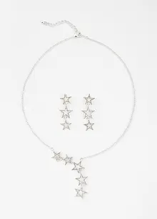 Collier et boucles d'oreille (ens. 3 bijoux), bonprix