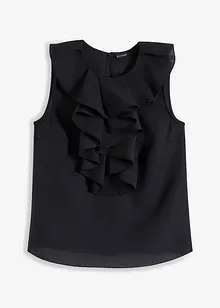 ärmellose Bluse mit Rüschen, bonprix