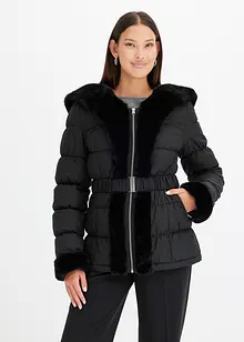 Steppjacke mit Fellimitat, bonprix