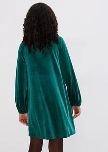 Mädchen Samtkleid mit Volants, bonprix