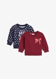 Baby Sweatshirt mit Weihnachtsmotiv (2er Pack), bonprix