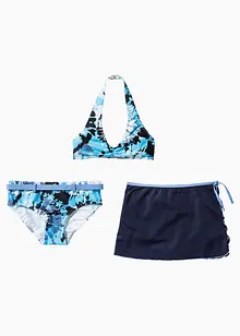 Mädchen Bikini+Rock  aus recyceltem Polyamid (3-tlg. Set), bonprix