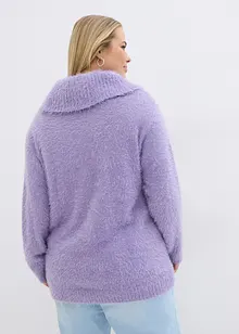 Rollkragenpullover aus weichem Federgarn, bonprix