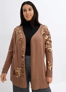 Strickjacke mit Pailletten, bonprix