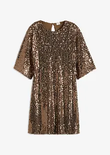 Robe oversize à sequins, bonprix