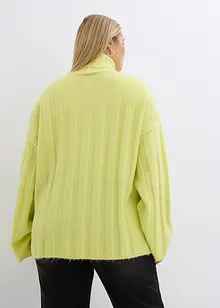 Gerippter Rollkragenpullover, bonprix