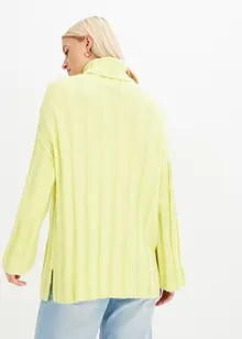 Pull col roulé en maille côtelée, bonprix