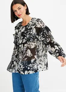 Bluse mit Volants, bonprix