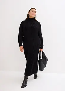 Robe en maille à col roulé, bonprix