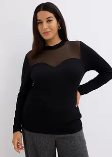 Langarmshirt mit Mesh, bonprix