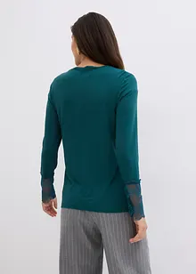 Langarmshirt mit Spitze, bonprix