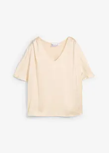 T-shirt avec satin, bonprix