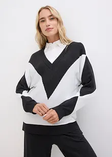 Pull à motif losange, bonprix