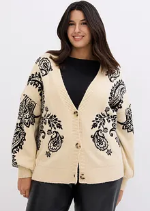 Gilet en maille avec un joli motif, bonprix