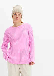 Gerippter Oversize-Pullover, bonprix