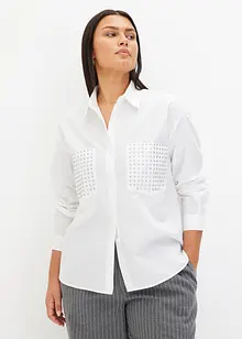 Langärmlige Bluse mit Nieten, bonprix