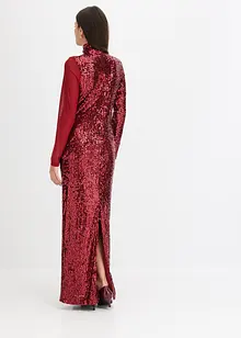 Robe à sequins avec empiècement en mesh, bonprix