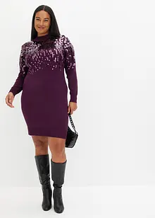 Robe en maille à sequins, bonprix