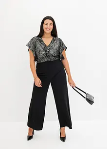 Jumpsuit mit Pailletten, bonprix