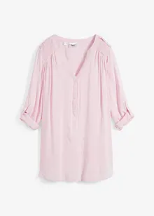 Blouse-tunique en viscose, col V et manches longues, bonprix