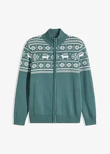 Gilet norvégien en maille douce 100% coton, bonprix