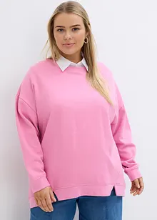 Oversize Sweatshirt mit kleinen Schlitzen am Saum, bonprix