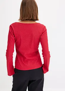 Rippshirt mit Glanzeffekt, bonprix