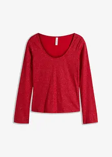 Rippshirt mit Glanzeffekt, bonprix