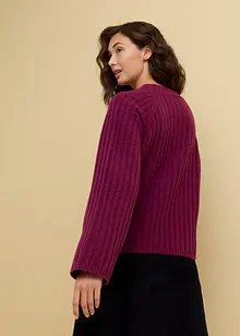 Gerippter Pullover, verkürzt, bonprix