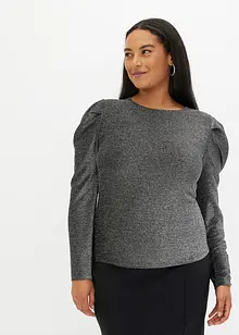 Glitzershirt mit Puffärmeln, bonprix