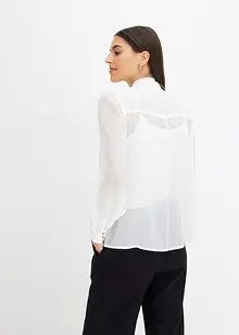 Blouse en crêpe à lavallière, bonprix