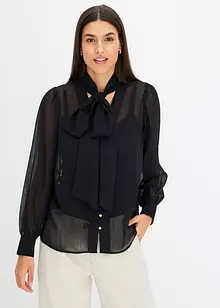 Chiffon-Bluse mit Schluppe, bonprix