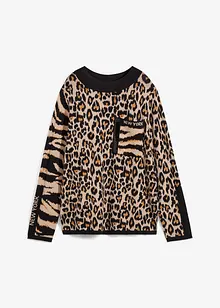 Pullover im Leoprint Design, bonprix