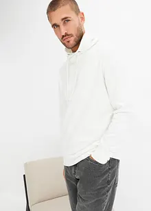 Schalkragen-Sweatshirt aus reiner Bio-Baumwolle, bonprix