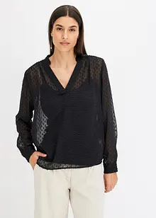 Blouse en crêpe texturé, bonprix