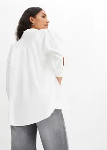 Chemisier oversize en coton, manches 3/4, bonprix