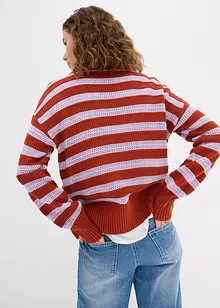 Pull boxy en maille ajourée, bonprix